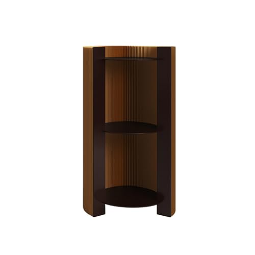 Xtroml Faltbares Eckregal mit Acrylböden, Wabenstruktur Papiermöbel für Wohnzimmer, Schlafzimmer, Nachttisch oder als Ladendisplay nutzbar,Brown-S von Xtroml