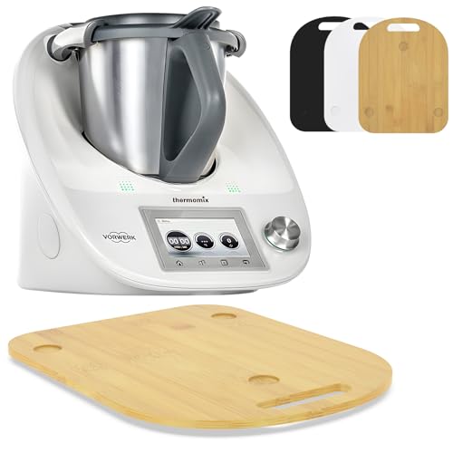 Gleitbrett für Thermomix TM6/TM5, Hochwertige Teflon Gleiter, müheloses Verschieben, Thermomix Gleitbrett mit Handgriff Bambus von Xtsuen