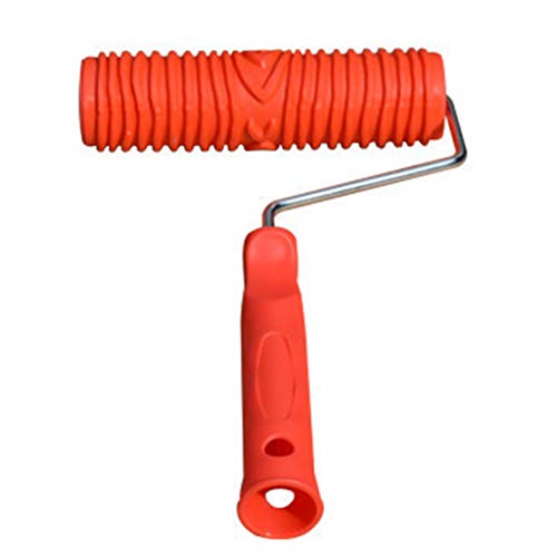 17,8 cm gemusterter Farbroller, dekorative Gummiwalze mit Griff für neues Haus, Wanddekoration, leichter Pinselreinigerkamm 17,8 cm gemusterter Farbroller, dekorative Gummiwalze mit Griff für neues Haus, Wanddekoration, leichter Pinselreinigerkamm von XuQiZZpp