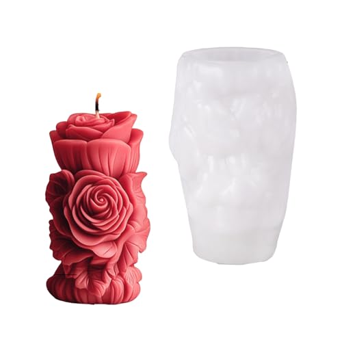 Blumensäulen-Formen für Epoxidharz, Seife, geprägte Rosenzylinderform, Silikonformen für Gipsdekoration, Säulenform Blumensäulen-Formen für Epoxidharz, Seife, geprägte Rosenzylinderform, Silikonformen für Gipsdekoration, Säulenform von XuQiZZpp