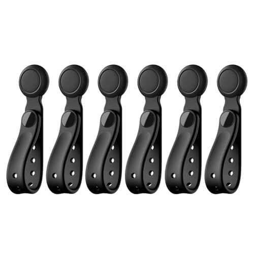 Elastische Silikonschnurbänder, wiederverwendbar, Kabelbinder für Schreibtisch-Organisation, verstellbare Kabelorganisatoren, 6 Stück von XuQiZZpp