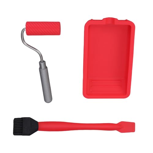 Farbauftragsset Silikonroller mit Pinselset mit Tablett, leicht zu reinigender Silikonpinsel für professionelles Projekt Farbauftragsset Silikonroller mit Pinselset mit Tablett, leicht zu reinigender Silikonpinsel für professionelles Projekt von XuQiZZpp
