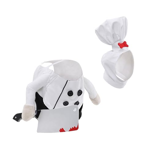 Lustiges Haustier-Koch-Outfit mit Schneider, einfach zu tragen, für Halloween-Partys und Fotografie, Haustier-Fotografie-Kostüm von XuQiZZpp