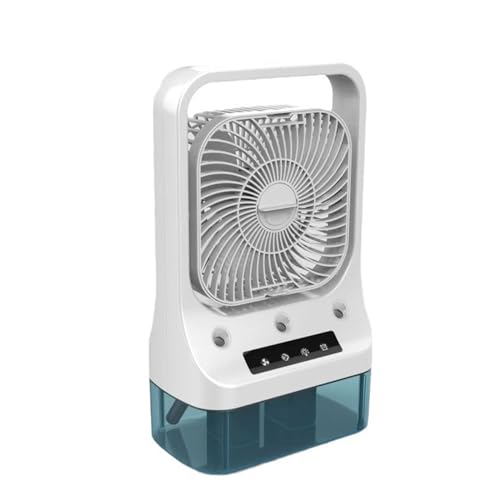 Tragbarer Klimaanlagenventilator Luftbefeuchtungsventilator Desktop-Ventilator mit Nachtlicht Haushalt 3 Geschwindigkeiten Klimaanlagen Wasser von XuQiZZpp