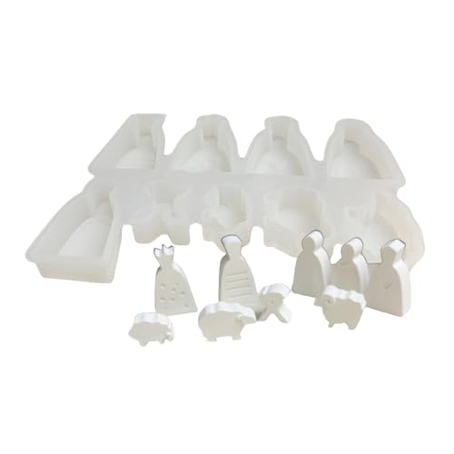 Weihnachtskrippen- und Kunstharzform, aufwendige Designs, Advents-Silikonformen für saisonale Kunst, wiederverwendbare Silikonformen Weihnachtskrippen- und Kunstharzform, aufwendige Designs, Advents-Silikonformen für saisonale Kunst, wiederverwendbare Silikonformen von XuQiZZpp