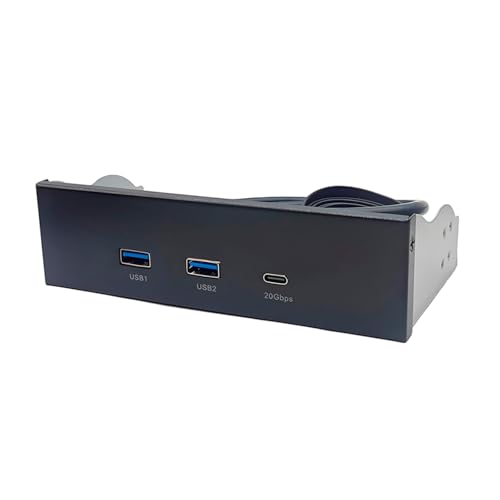 XuQiZZpp 13,2 cm (5,25 Zoll) Festplattenschacht USB-Erweiterungsfeld mit zwei USB-3.2-Anschlüssen und Schnellgeschwindigkeitstyp-C-Anschluss von XuQiZZpp
