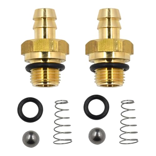 XuQiZZpp 190593GS Hochdruckreiniger-Einspritzdüsen-Set, Ersatz-Messing-Widerhaken, Kugelfeder-O-Ringe von XuQiZZpp