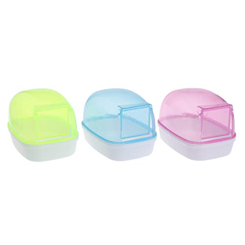 XuQiZZpp Hamster Sandbad Dusche WC Bett Sandbehälter Badewanne für kleine Mäuse Igel Eichhörnchen Hamster Pack von XuQiZZpp