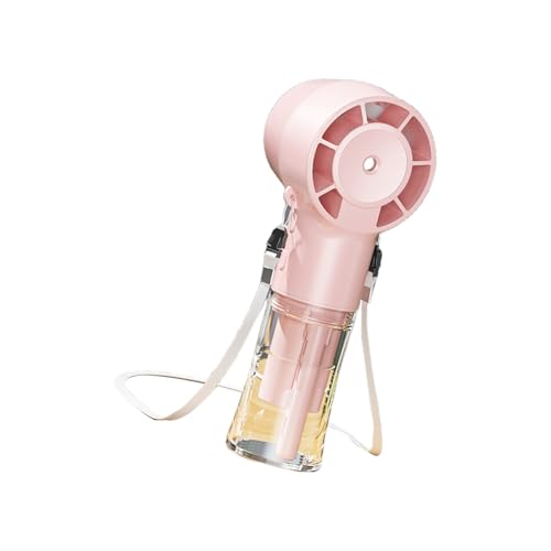 XuQiZZpp Leichter Handventilator, tragbar, einstellbare Geschwindigkeiten, 1200 mAh Akku, Nebel-Schreibtischventilator für Pendler, Wasserbefeuchter, Kühlgerät von XuQiZZpp