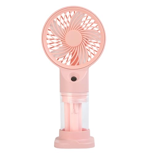 XuQiZZpp Leichter Handventilator, tragbar, einstellbare Geschwindigkeiten, batteriebetrieben, Nebel-Schreibtischventilator für Pendler, Wasser-Luftbefeuchter, Reise-Kühlventilator von XuQiZZpp