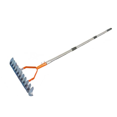 XuQiZZpp Robuste, platzsparende Gartenrechen für einfache Lagerung, rostbeständige Legierungsmaterialien von XuQiZZpp
