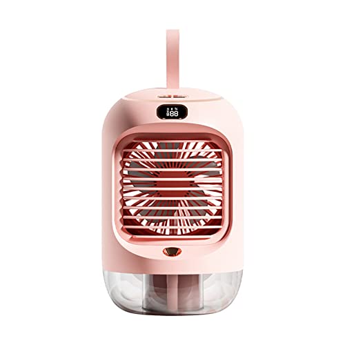 XuQiZZpp Tragbarer, wiederaufladbarer Ventilator für Studenten, Handventilator mit Schüttelkopf, USB-Taschenventilator, wiederaufladbarer USB-Handventilator, 3 Farben von XuQiZZpp