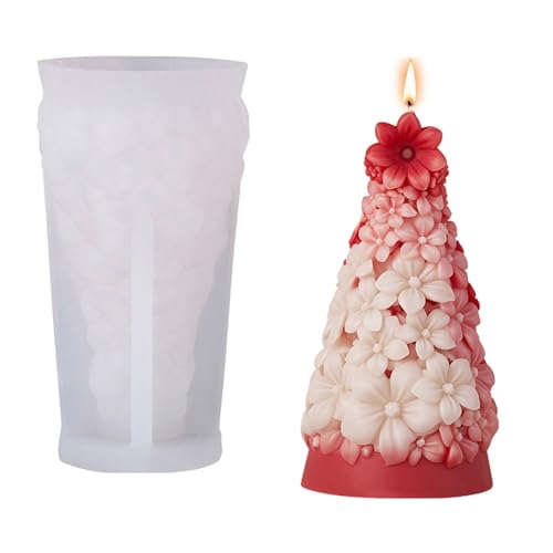 XuQiZZpp Wiederverwendbare Weihnachtsbaumform aus lebensmittelechtem Silikon für handgefertigte Kerzenseifen und Festival-Bastelarbeiten XuQiZZpp Wiederverwendbare Weihnachtsbaumform aus lebensmittelechtem Silikon für handgefertigte Kerzenseifen und Festival-Bastelarbeiten von XuQiZZpp