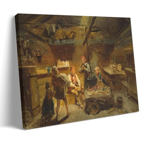 Adolph Tidemand Wandkunstdrucke, Gemälde, Poster, Ein Junge, der ein krankes Lamm nach Hause bringt (1864), coole Kunstwerke, Gemälde, Wandkunst, Leinwanddrucke, Hängebild, Heimdekoration von XuXueCC
