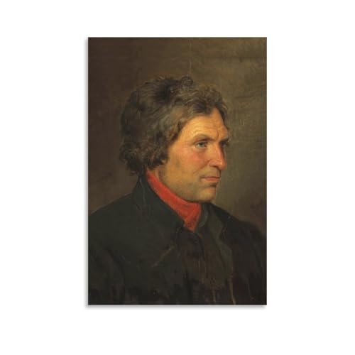Adolph Tidemand Wandkunstdrucke, Gemälde, Poster, Porträt des Bauern Torstein Ringheim aus Voss (1855), Wandkunst, Schlafzimmerdrucke, Heimdekoration, hängendes Bild, Leinwandbild, Gemälde, ungerahmt von XuXueCC
