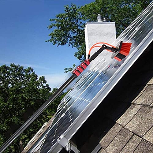 Wassergespeistes Stangen-Set, Solarpanel-Reiniger, Fenster- und Solarreinigungsstangen-Bürste, Fenster- und Solarpanel-Reinigungssystem, Fensterreinigung, 35 cm Wasserbürste, 11 m bis 36 Fuß von XuanDaBaiHuo