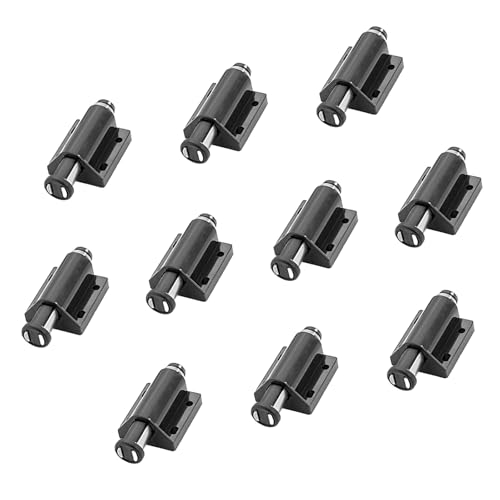 10 Stück Druckverschluss-Riegel aus Stahl für Schranktür für Küche, Bad, Büro, Grifftürlösung 10 Stück Druckverschluss-Riegel aus Stahl für Schranktür für Küche, Bad, Büro, Grifftürlösung von Xuancai
