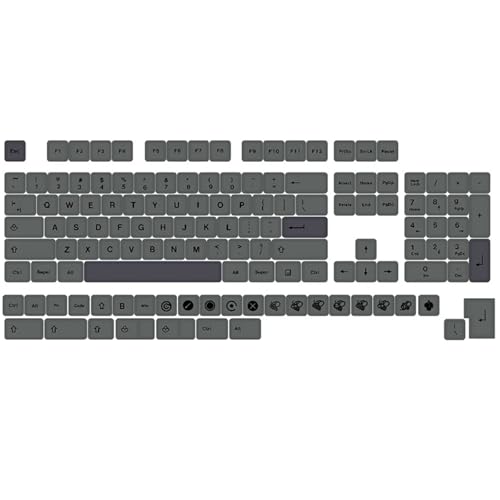 133 Key Grey Mists Themed Keycap XDA Height PBTs Dye Sublimation Keycap Set For Customs Mechanical Keyboards von Xuancai