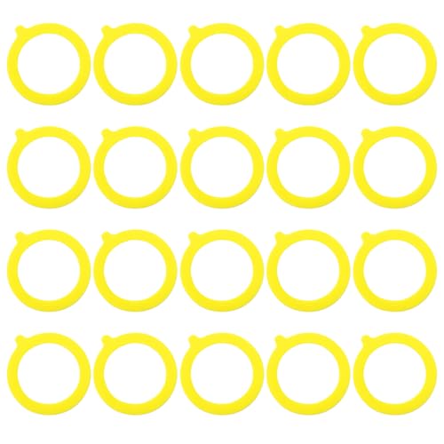 20 Stück auslaufsichere Dichtungsringe für Glasgläser, Silikon-Ersatzdichtungen für Glas-Clip-Top-Gläser von Xuancai