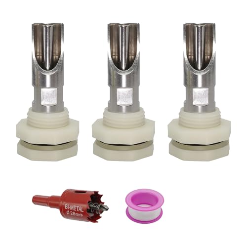 5 Stück Edelstahl Automatische Schweine-Nippelbewässerung Set mit Messing-Anschlüssen für effiziente Viehhydratation von Xuancai