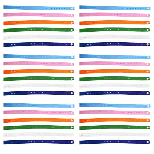 Elastische Stoffverschlüsse, maschinenwaschbar, Aufbewahrungsbänder für Bettwäsche, Steppdecken, Socken, Schrank-Organisationssysteme, Bettlaken-Organizer, Bänder, elastisch, 30 Stück von Xuancai