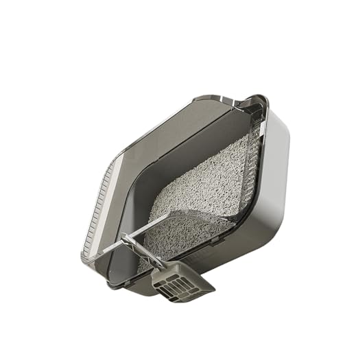 Halbgeschlossene Katzentoilette, hohe Wand, Spritzschutz, verdickte Geruchskontrolle, leicht zu reinigen, Toilette für den Heimgebrauch Halbgeschlossene Katzentoilette, hohe Wand, Spritzschutz, verdickte Geruchskontrolle, leicht zu reinigen, Toilette für den Heimgebrauch von Xuancai