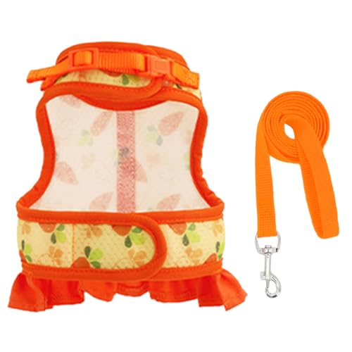 Hundegeschirr für sicheres Gehen und Laufen (Karottenmuster), einfache Kontrolle, Haustiergeschirr für Kaninchen, Frettchen, Kaninchen und Leinenkleid von Xuancai