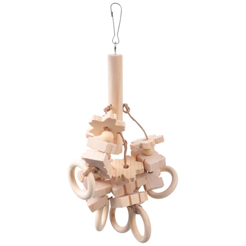 Papageienspielzeug, Holzstäbchen, Naturholzblöcke, Saiten, reißendes Spielzeug für kleine, mittelgroße Vögel, Mini-Aras für Papageien, Papageienblock-Spielzeug von Xuancai