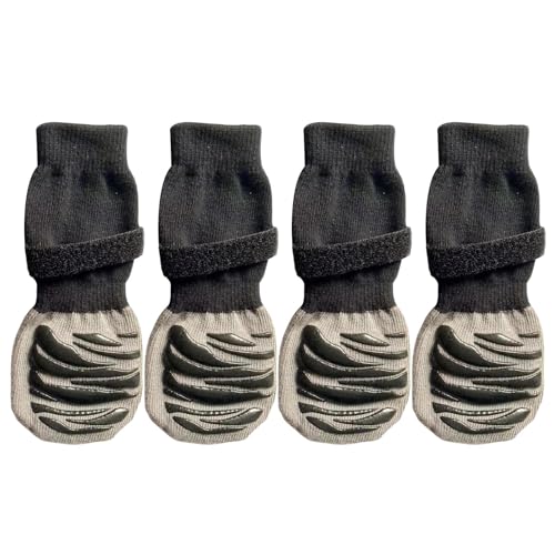 Schutzschuhe für Hunde mit Pfotenmuster, Hundesocken für Wunden, 4 Stück Schutzschuhe für Hunde mit Pfotenmuster, Hundesocken für Wunden, 4 Stück von Xuancai