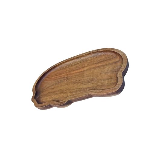 Serviertablett aus japanischem Holz, natürliches hitzebeständiges Design, Wolkenform, Holzpalette für Zeremonie, Kaffeetassen und Geschirr, kleines dekoratives Tablett für Heimdekorationen von Xuancai