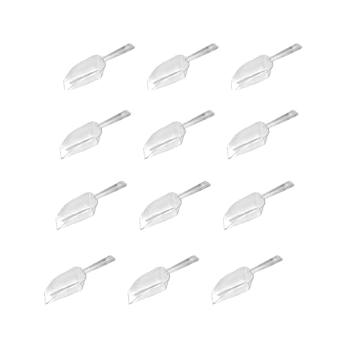 Set mit 12 transparenten lebensmittelechten Schaufeln aus glattem Kunststoff für einfache Reinigung von Eiswürfeln, Nuss-Aufbewahrung, Heimküchen, Essentielle lebensmittelechte Kunststoffschaufeln für von Xuancai