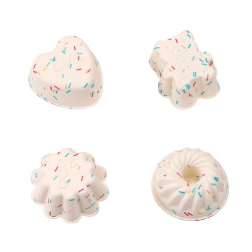 Set mit 4 Kuchenformen, antihaftbeschichtet, Silikon, Muffins, Backformen für Cupcakes, ofenfeste Backformen von Xuancai