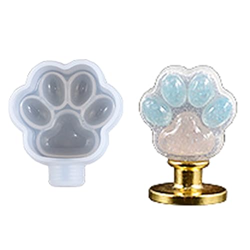 Silikonform mit Wachsstempelgriff, Wachssiegelharz, Kristall, Epoxid-Siegel für Heimdekoration, Stempel-Griffform von Xuancai