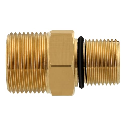 Stabiler Messing Hochdruck-Wasseranschluss 3/8 Zoll Stecker auf M 22 Stecker für auslaufsichere Hochdruckreiniger-Pumpen Zubehör auslaufsicherer Hochdruckreinigeranschluss von Xuancai
