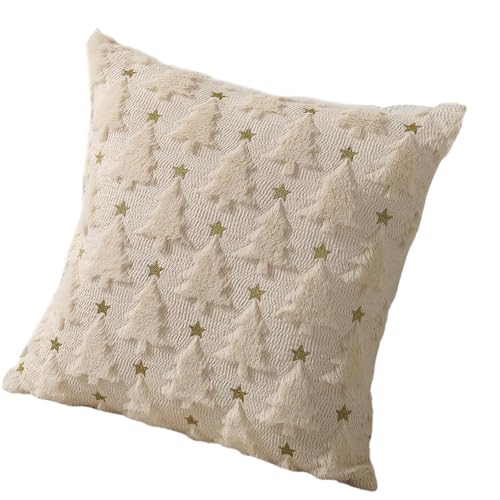 Xuancai Dekorativer Polyester-Kissenbezug, 45 x 45 cm, weiche Baumwoll-Kunstmischung, Kissenbezug für Sofa, Stuhl, saisonales Dekokissen Xuancai Dekorativer Polyester-Kissenbezug, 45 x 45 cm, weiche Baumwoll-Kunstmischung, Kissenbezug für Sofa, Stuhl, saisonales Dekokissen von Xuancai