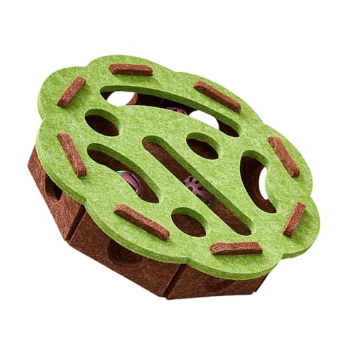 Xuancai Filz Katzen Puzzle Spielzeug mit abnehmbaren Glocken Interaktives Design Mentale Stimulation Spiel Sicher Ungiftig Box Filz Katzen Puzzle Spielzeug von Xuancai