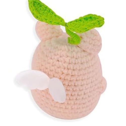 Xuancai Häkelpuppe fliegende Schweinchen mit Karte, Schreibtisch-Charm, Schreibtisch-Dekoration für Zuhause und Büro, handgefertigte Schweinepuppe von Xuancai