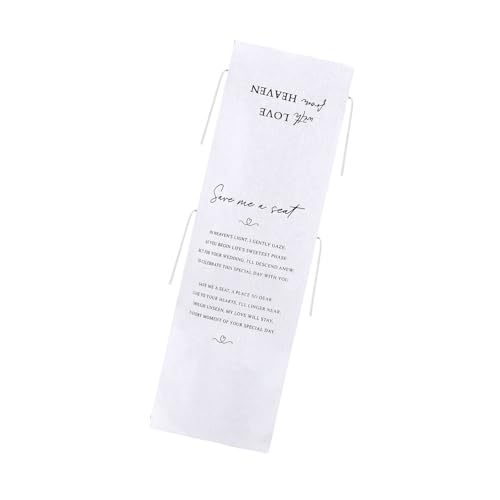 Xuancai Hochzeitssitzschild aus gebürstetem Stoff, leicht zu entfernen, Andenken an reservierte Stühle und Gelegenheit, romantisches Zeremoniezubehör Xuancai Hochzeitssitzschild aus gebürstetem Stoff, leicht zu entfernen, Andenken an reservierte Stühle und Gelegenheit, romantisches Zeremoniezubehör von Xuancai