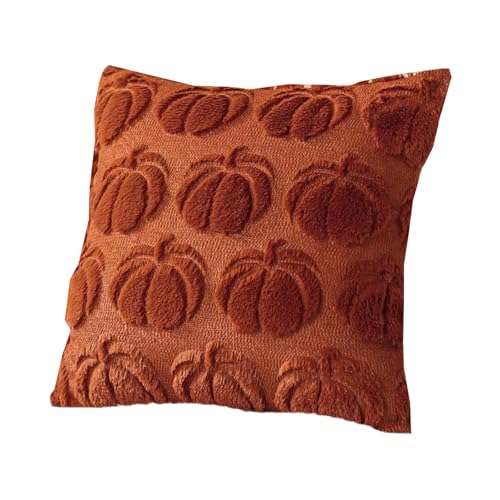Xuancai Kissenbezug mit Herbstmotiven, roter Plüsch, Bauernhaus-Dekor, Akzent für Couch, Bett, saisonaler Kissenbezug, Kürbis, Herbst, dekorativer Kissenbezug Xuancai Kissenbezug mit Herbstmotiven, roter Plüsch, Bauernhaus-Dekor, Akzent für Couch, Bett, saisonaler Kissenbezug, Kürbis, Herbst, dekorativer Kissenbezug von Xuancai
