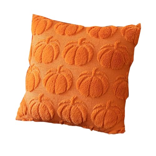 Xuancai Kissenbezug mit Herbstmotiven, roter Plüsch, Bauernhaus-Dekor, Akzent für Couch, Bett, saisonaler Kissenbezug, Kürbis, Herbst, dekorativer Kissenbezug Xuancai Kissenbezug mit Herbstmotiven, roter Plüsch, Bauernhaus-Dekor, Akzent für Couch, Bett, saisonaler Kissenbezug, Kürbis, Herbst, dekorativer Kissenbezug von Xuancai