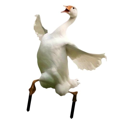 Xuancai Kunstvolle Gänseform Acryl-Pfahl Gänse Gartenstecker Acryl Gänse Statue für Frühlingsdekorationen in Hof, Rasen und Zuhause von Xuancai