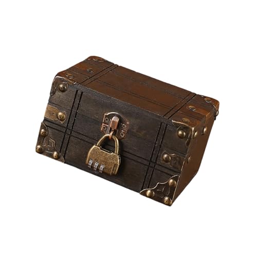 Xuancai Mysterious Organizers Robuste Piratentruhe aus Holz mit Puzzle-Schloss, Zubehör für nostalgische Heimbüro-Dekoration, dekorative Aufbewahrungskiste Xuancai Mysterious Organizers Robuste Piratentruhe aus Holz mit Puzzle-Schloss, Zubehör für nostalgische Heimbüro-Dekoration, dekorative Aufbewahrungskiste von Xuancai