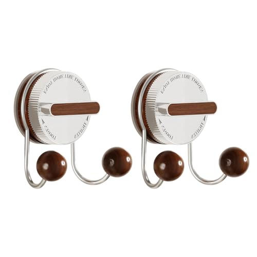 Xuancai Rostfreie Saugnapf-Haken, zwei kugelförmige Designs, Edelstahl-Kleiderbügel für glatte Oberflächen, Badezimmer-Saugnapf-Haken von Xuancai