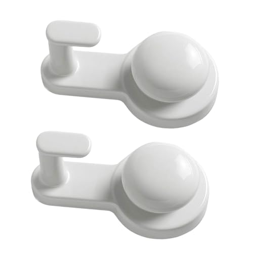 Xuancai Stabiler Edelstahl-Saugnapf-Haken für Glastür, Badezimmer, Handtuch, hängende Lösung, vertikale Dusch-Organizer, Metall-Saugnapf für Badezimmer von Xuancai
