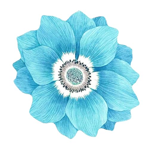 Xuancai Teppich mit Blumenakzenten, 80 x 80 cm, rutschfeste Plüschoberflächen, waschbar, für Schlafzimmer oder Haushalt, Wohnzimmermatten von Xuancai