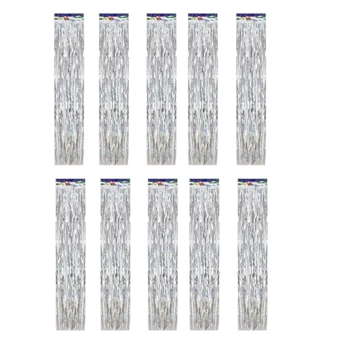 10 Stück 15 cm x 1 m schimmernde Fransen-Luftschlangen, einfaches Schneiden, Weihnachtsdekoration für Fenster, Türen, Wand, funktionale Party, Hochzeit, Quastenschnur 10 Stück 15 cm x 1 m schimmernde Fransen-Luftschlangen, einfaches Schneiden, Weihnachtsdekoration für Fenster, Türen, Wand, funktionale Party, Hochzeit, Quastenschnur von Xuanxi