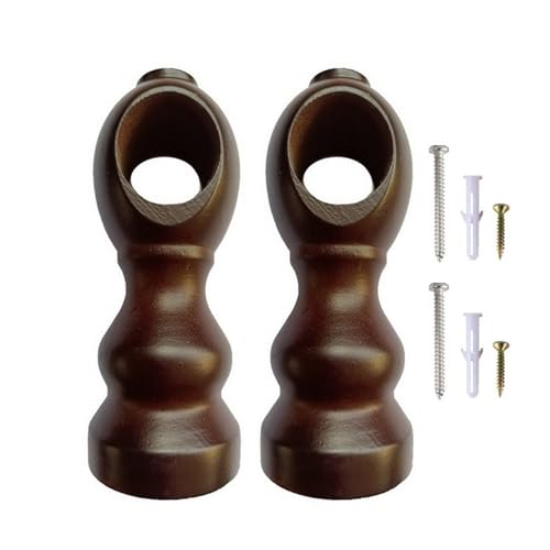 Gardinenstangenhalter mit geschlossenem Ende, starke Holzkonstruktion, sichere Befestigungssysteme, schnelle Befestigung für Wohnzimmer, Schlafzimmer, geschlossene Gardinenstangenhalterung von Xuanxi