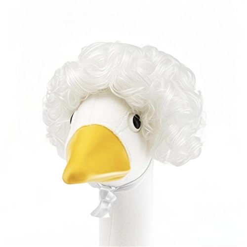 Xuanxi Afros Haustier-Perücke, Gänse-Haarteil, Haar-Accessoire, ideal für kreative Besitzer, Themen-Event, Fotografie, Anlass, Kopfbedeckung, Perücke, Kostüm-Zubehör von Xuanxi