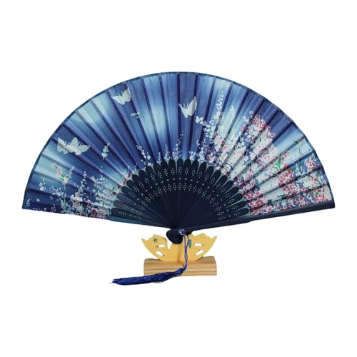 Xuanxi Eleganter faltbarer Handfächer aus Seide mit chinesischem Blumendruck, Bambusrahmen und Quasten, für Frauen, Hochzeiten, Partys, Dekoration, tragbarer kühlender Handfächer Xuanxi Eleganter faltbarer Handfächer aus Seide mit chinesischem Blumendruck, Bambusrahmen und Quasten, für Frauen, Hochzeiten, Partys, Dekoration, tragbarer kühlender Handfächer von Xuanxi