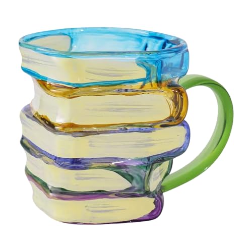 Xuanxi Handgefertigter Glasbecher mit ergonomischem Griff, großes Fassungsvermögen, Mehrzweck-Büro-Trinkgeschirr, Glasbecher für Getränke von Xuanxi